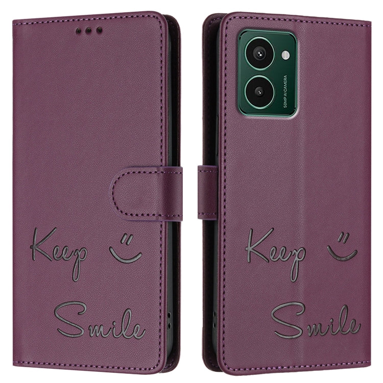 For HMD Pulse Pro  Smile Embossing RFID Leather Phone Case