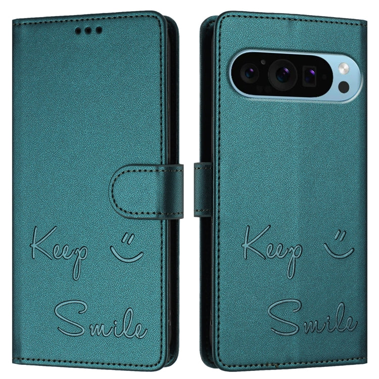 For Google Pixel 9 Pro XL Smile Embossing RFID Leather Phone Case