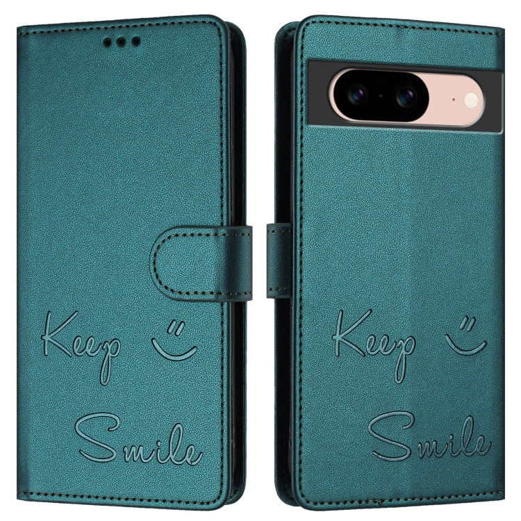 For Google Pixel 8a Smile Embossing RFID Leather Phone Case