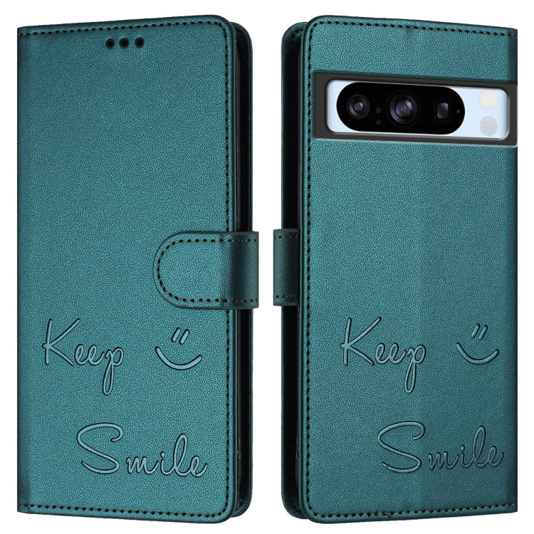 For Google Pixel 8 Pro Smile Embossing RFID Leather Phone Case