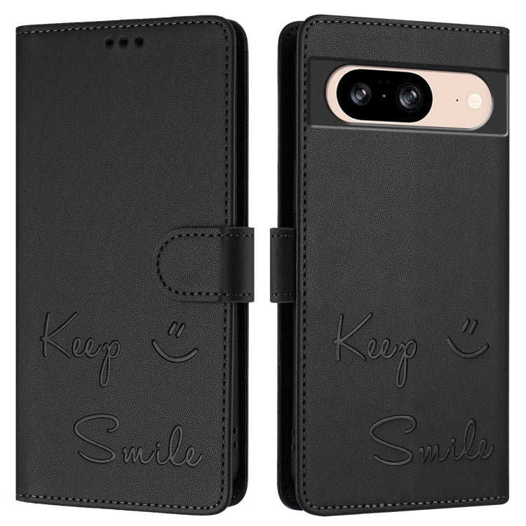For Google Pixel 8 Smile Embossing RFID Leather Phone Case