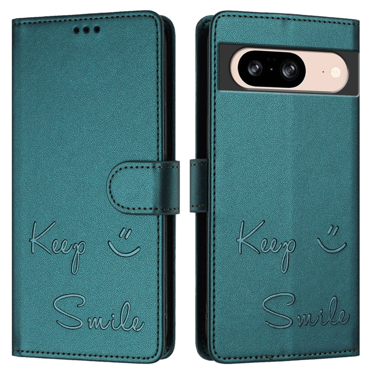 For Google Pixel 8 Smile Embossing RFID Leather Phone Case