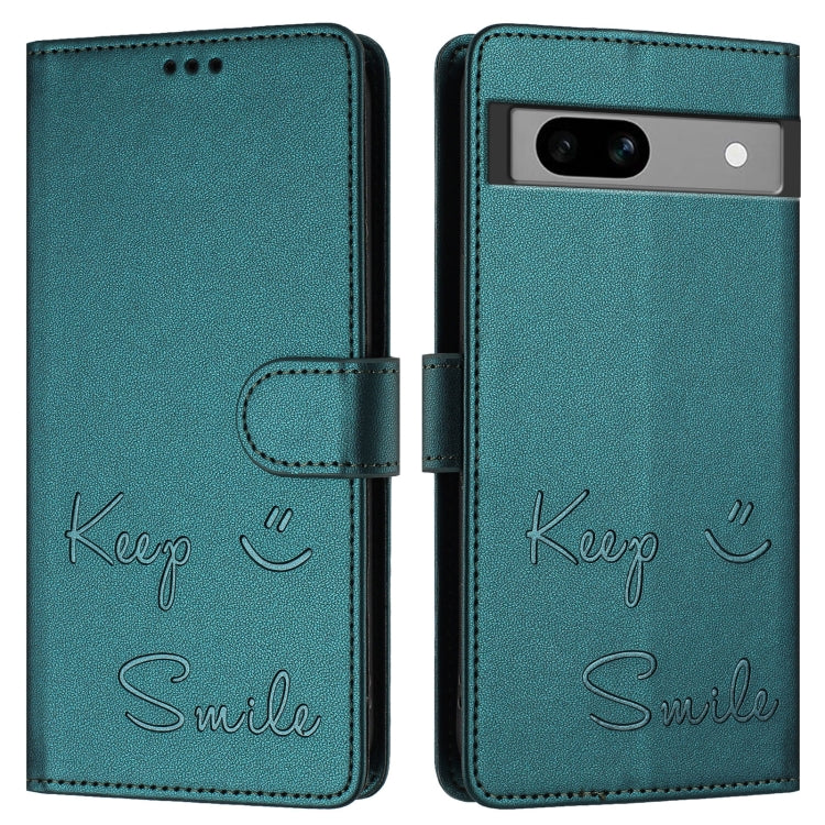 For Google Pixel 7a Smile Embossing RFID Leather Phone Case