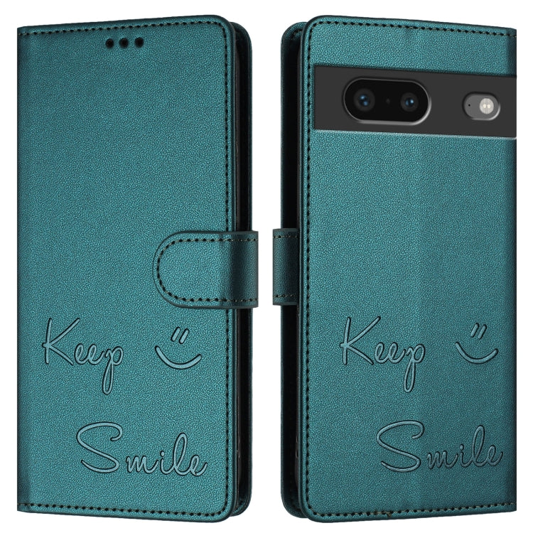 For Google Pixel 7 Smile Embossing RFID Leather Phone Case