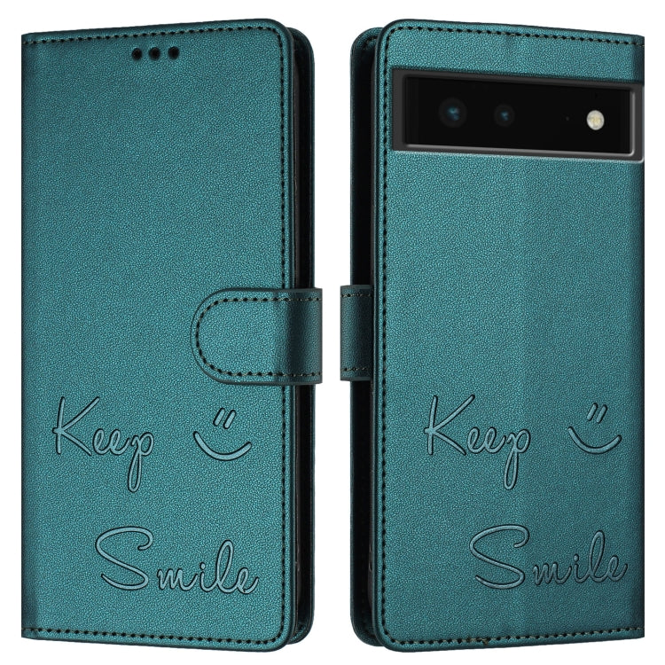 For Google Pixel 6 Smile Embossing RFID Leather Phone Case