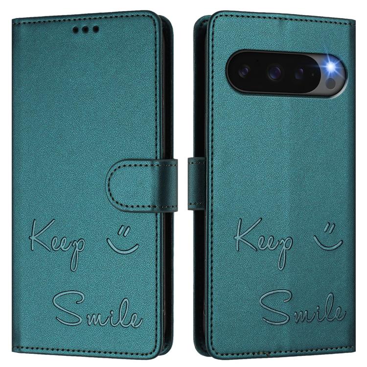 For Google Pixel 10 Pro XL 5G Global Smile Embossing RFID Leather Phone Case