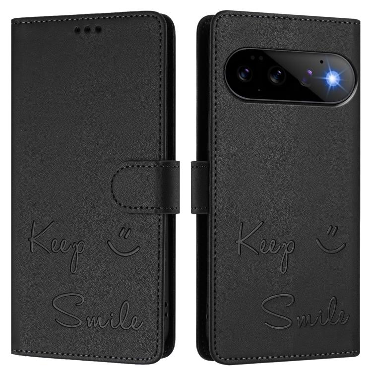 For Google Pixel 11 Pro / 11 Smile Embossing RFID Leather Phone Case