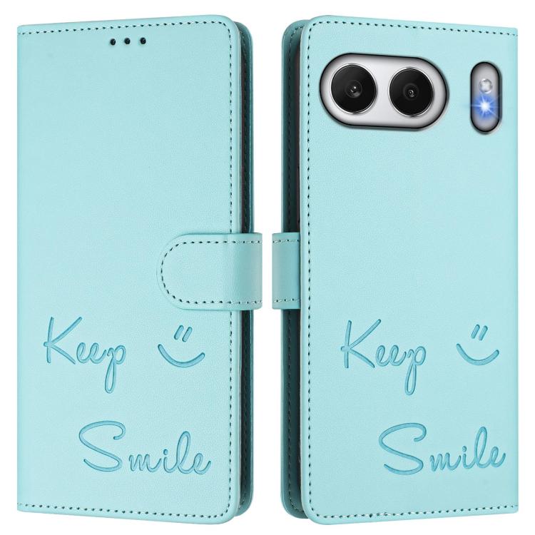 For OnePlus Nord 4 5G Smile Embossing RFID Leather Phone Case