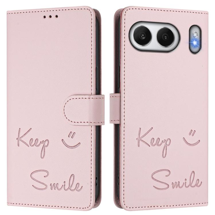 For OnePlus Nord 4 5G Smile Embossing RFID Leather Phone Case