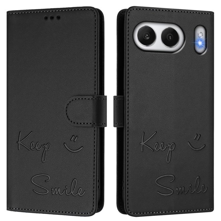For OnePlus Nord 4 5G Smile Embossing RFID Leather Phone Case