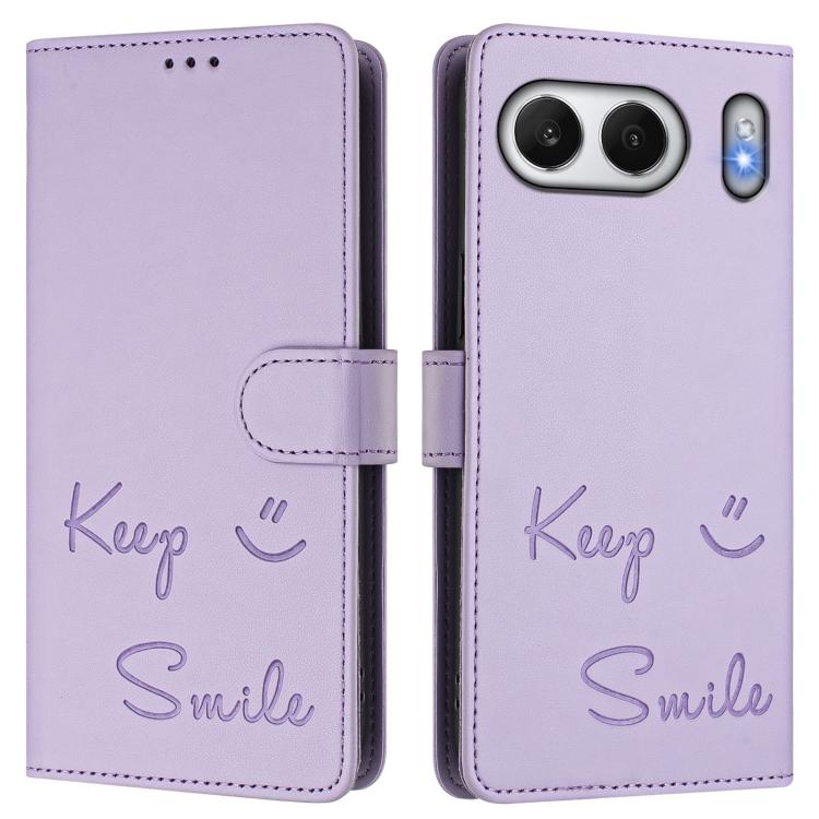 For OnePlus Nord 4 5G Smile Embossing RFID Leather Phone Case
