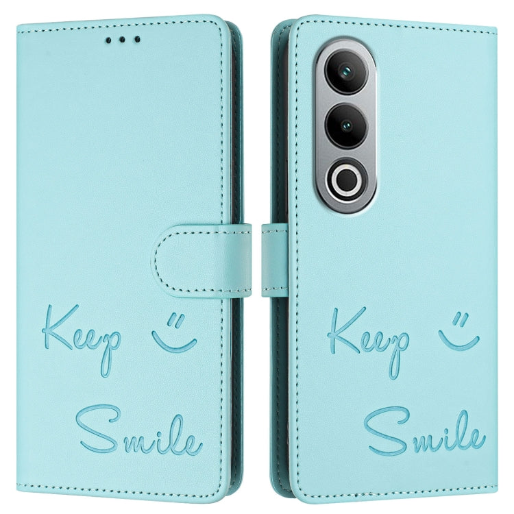 For OnePlus Nord CE4 Smile Embossing RFID Leather Phone Case