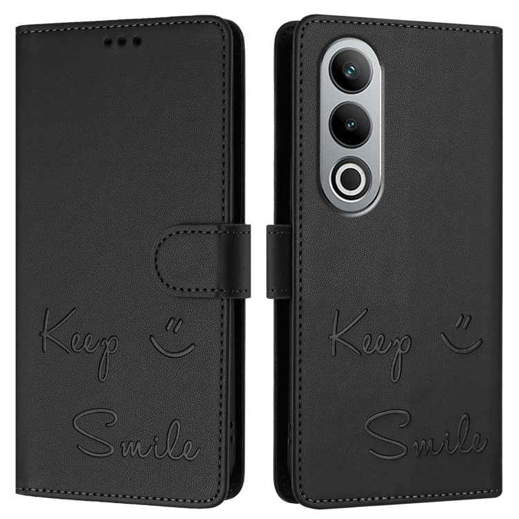 For OnePlus Nord CE4 Smile Embossing RFID Leather Phone Case