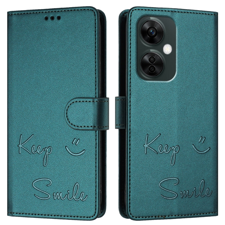 For OnePlus Nord CE3 Smile Embossing RFID Leather Phone Case