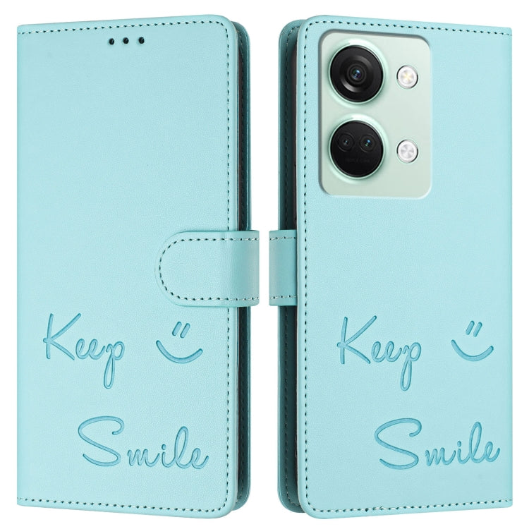For OnePlus Ace 2V / Nord 3 Smile Embossing RFID Leather Phone Case