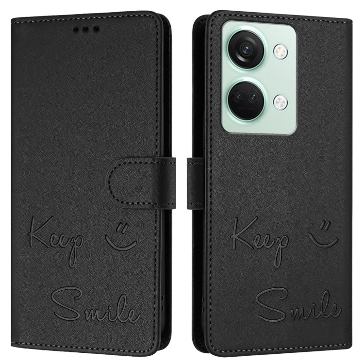 For OnePlus Ace 2V / Nord 3 Smile Embossing RFID Leather Phone Case