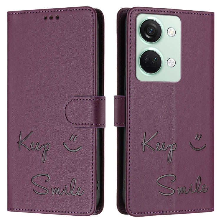 For OnePlus Ace 2V / Nord 3 Smile Embossing RFID Leather Phone Case