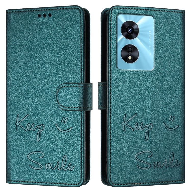 For OnePlus Nord N300 Smile Embossing RFID Leather Phone Case