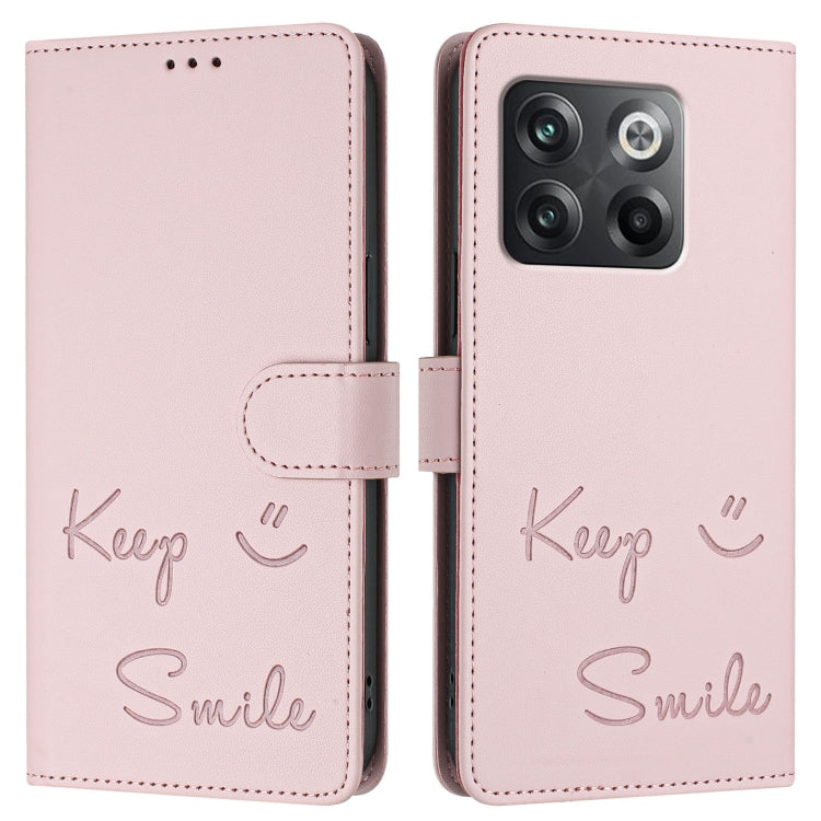 For OnePlus Ace Pro / 10T Smile Embossing RFID Leather Phone Case