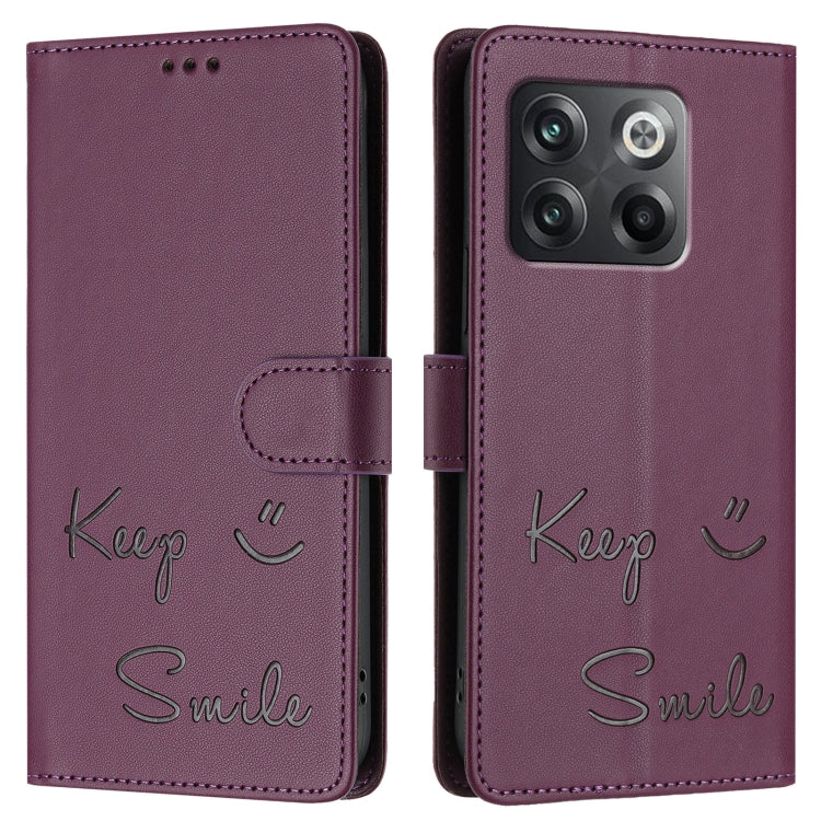 For OnePlus Ace Pro / 10T Smile Embossing RFID Leather Phone Case