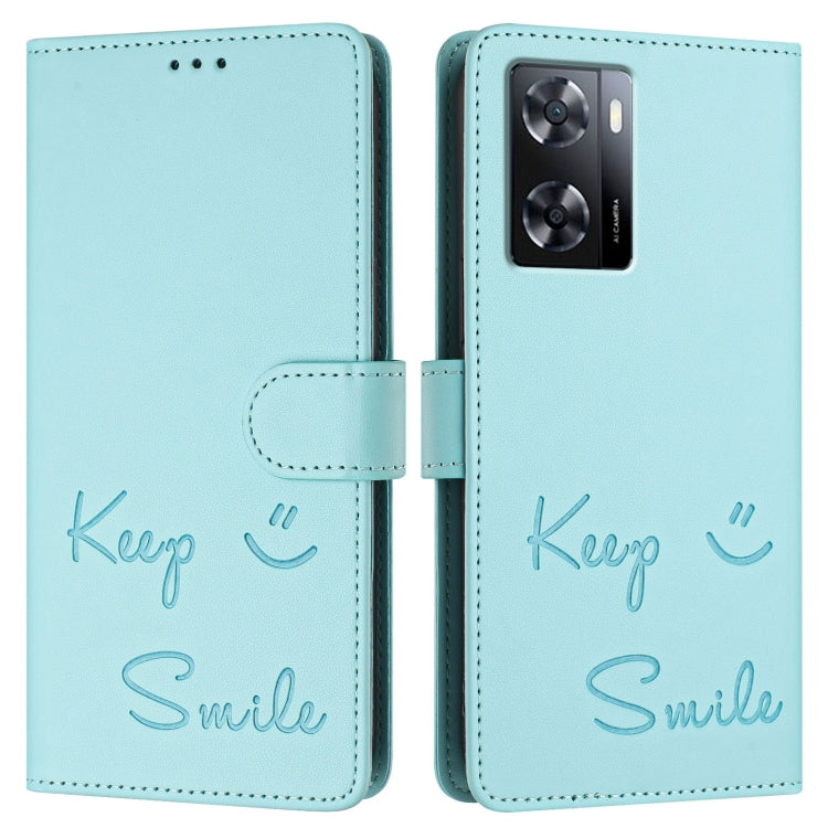 For OnePlus Nord N20 SE Smile Embossing RFID Leather Phone Case