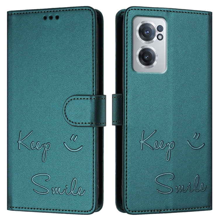For OnePlus Nord CE 2 5G Smile Embossing RFID Leather Phone Case