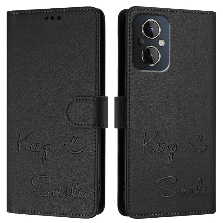For OnePlus Nord N20 5G Smile Embossing RFID Leather Phone Case