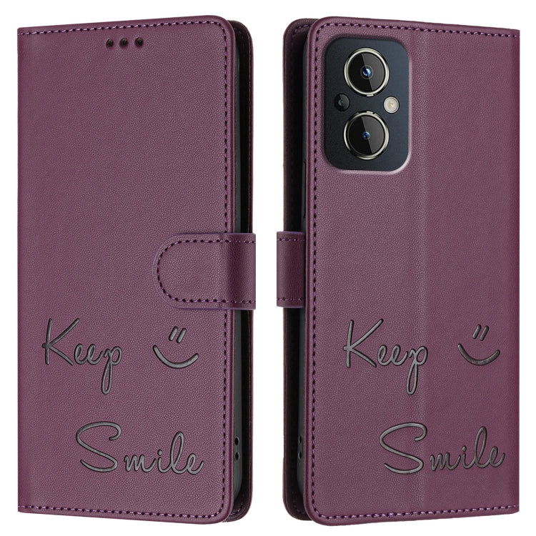 For OnePlus Nord N20 5G Smile Embossing RFID Leather Phone Case