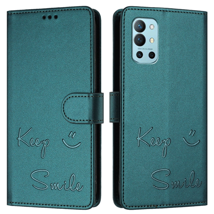 For OnePlus 9R / 8T Smile Embossing RFID Leather Phone Case