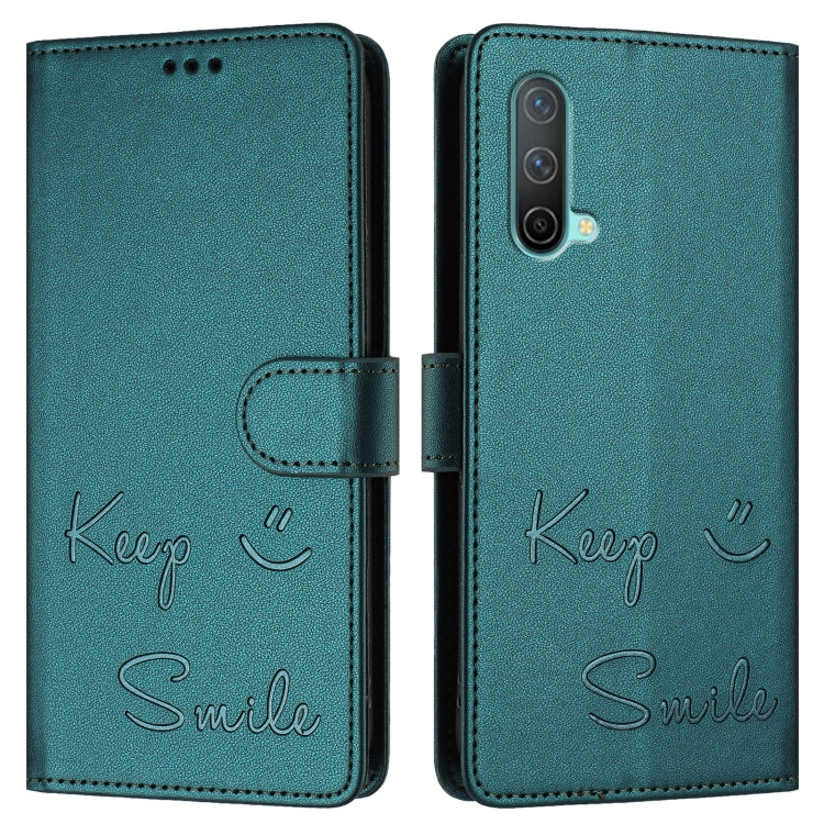 For OnePlus Nord CE 5G Smile Embossing RFID Leather Phone Case