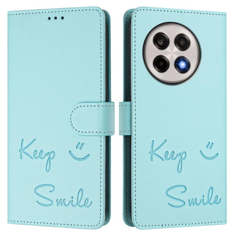 For OnePlus 13R / Ace 5 Pro 5G Smile Embossing RFID Leather Phone Case