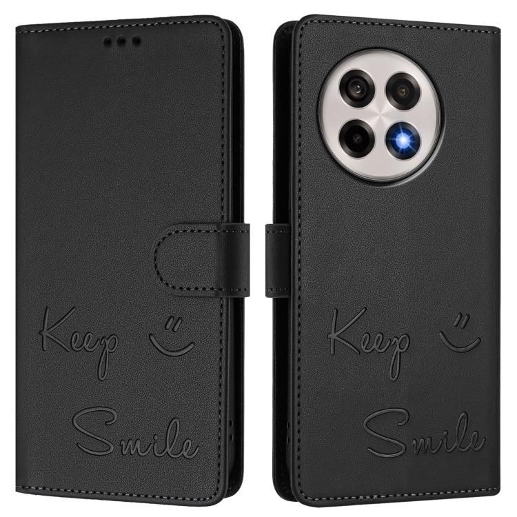 For OnePlus 13R / Ace 5 Pro 5G Smile Embossing RFID Leather Phone Case