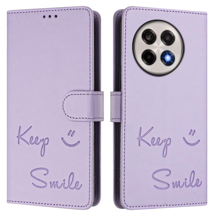 For OnePlus 13R / Ace 5 Pro 5G Smile Embossing RFID Leather Phone Case