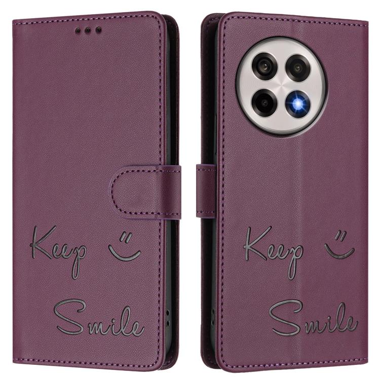 For OnePlus 13R / Ace 5 Pro 5G Smile Embossing RFID Leather Phone Case