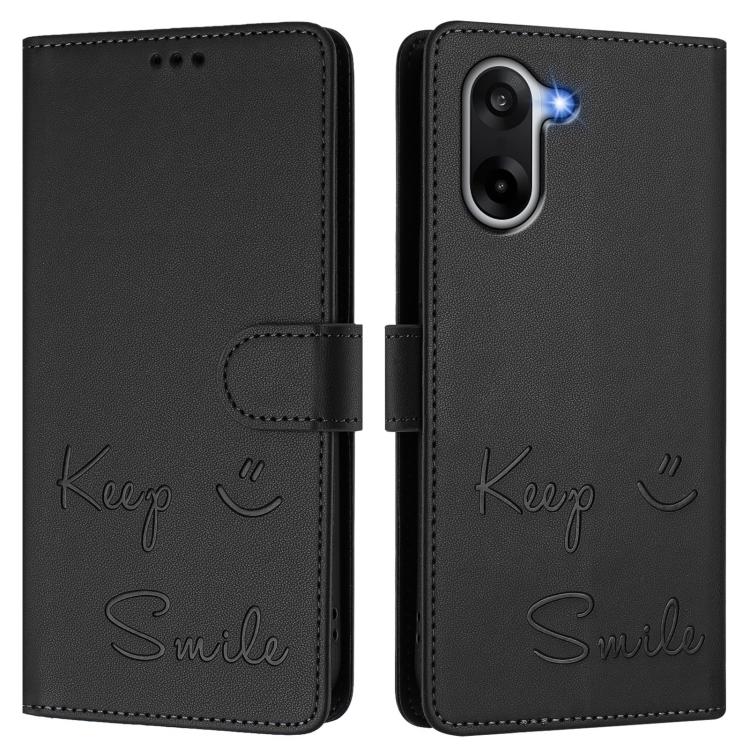 For OnePlus Ace 5 Racing Smile Embossing RFID Leather Phone Case