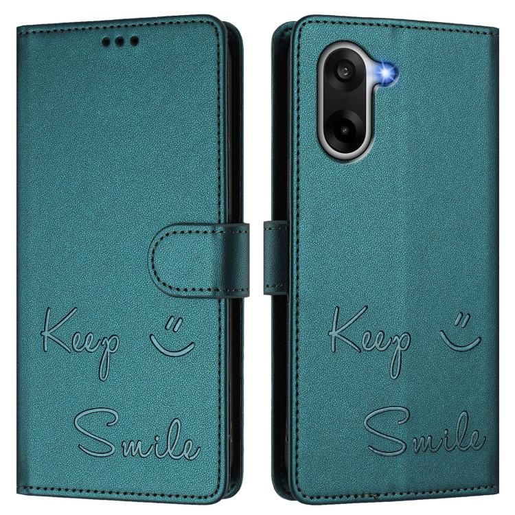 For OnePlus Ace 5 Racing Smile Embossing RFID Leather Phone Case
