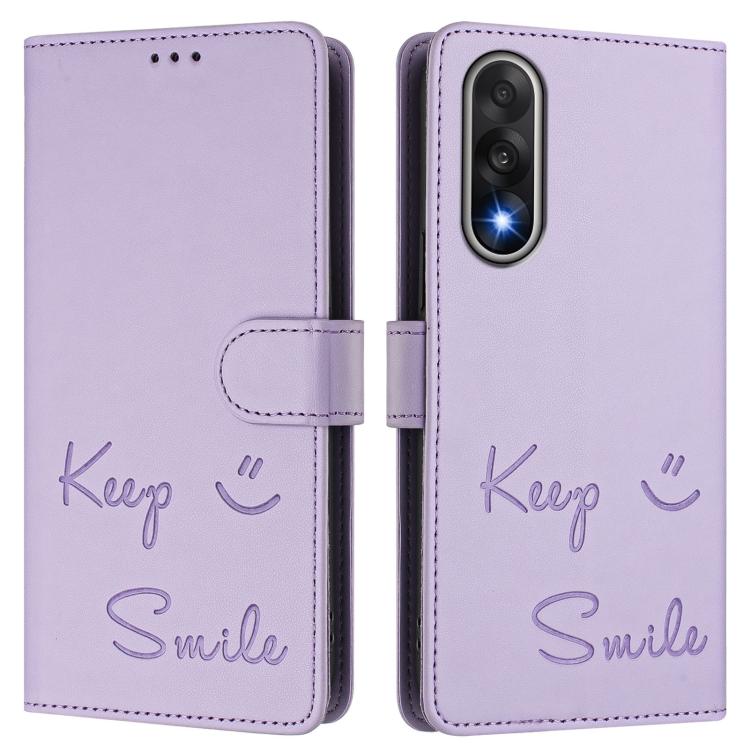 For OnePlus Ace 5 Ultra Smile Embossing RFID Leather Phone Case