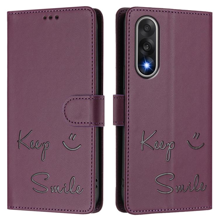For OnePlus Ace 5 Ultra Smile Embossing RFID Leather Phone Case