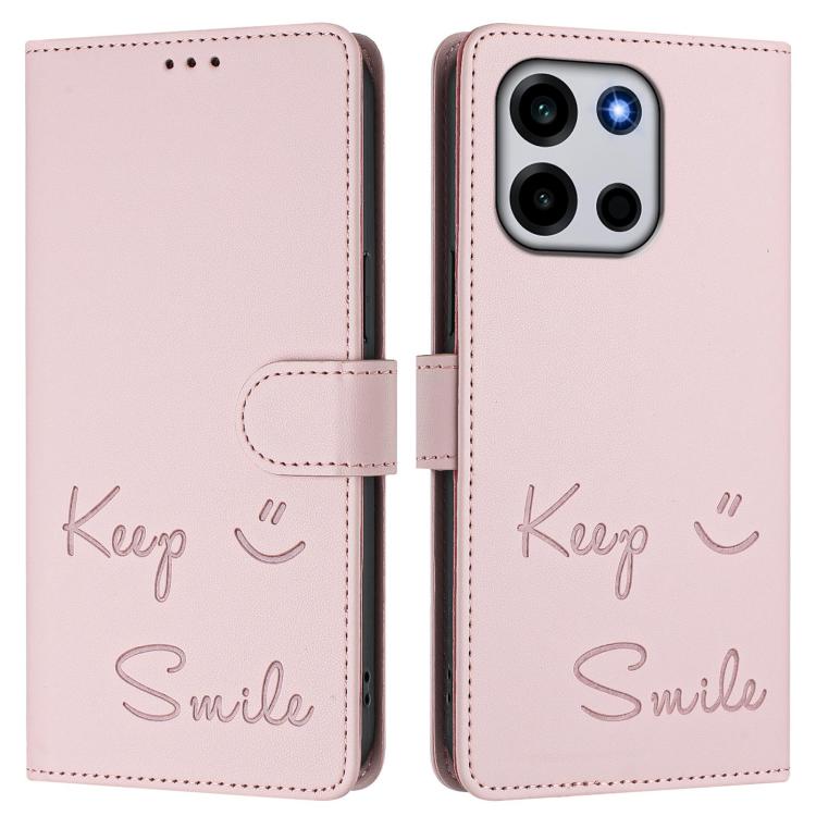 For OnePlus Turbo 6 / Turbo 6V Smile Embossing RFID Leather Phone Case