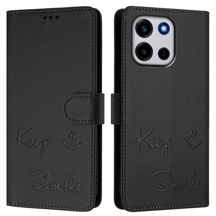 For OnePlus Turbo 6 / Turbo 6V Smile Embossing RFID Leather Phone Case