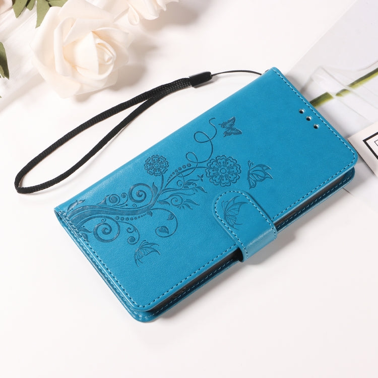 For iPhone 7 / 8 / SE 2022 Embossed Butterfly Flowers Leather Phone Case
