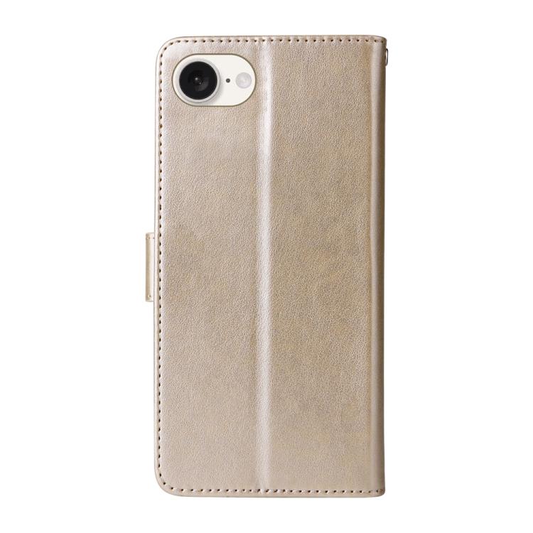 For iPhone 17e / 16e Embossed Butterfly Flowers Leather Phone Case