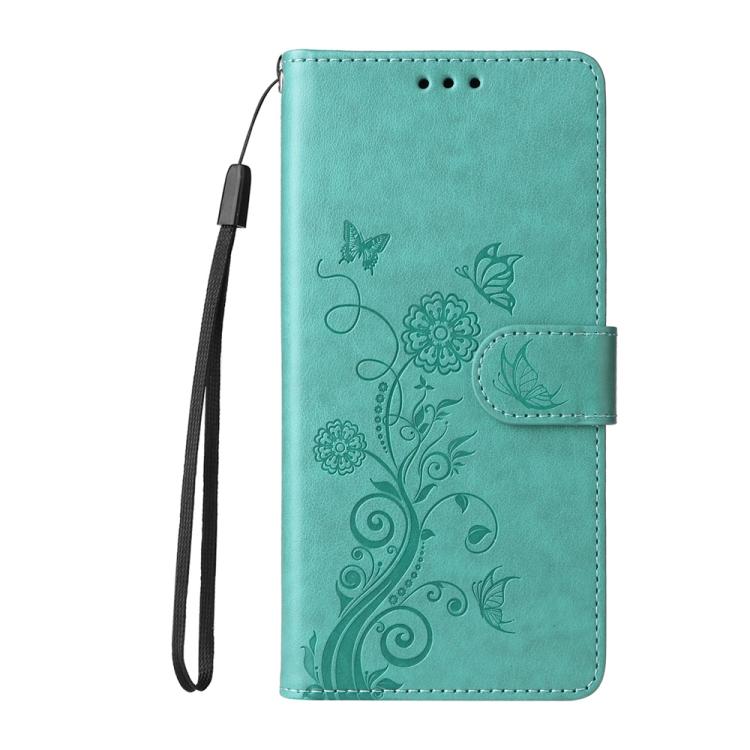 For iPhone 17e / 16e Embossed Butterfly Flowers Leather Phone Case