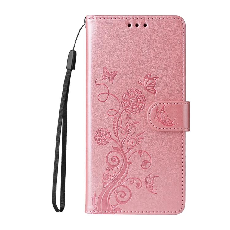 For iPhone 17e / 16e Embossed Butterfly Flowers Leather Phone Case