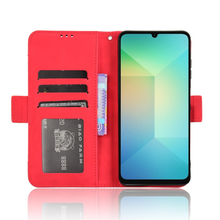 For Samsung Galaxy A06 Skin Feel Calf Texture Card Slots Leather Phone Case