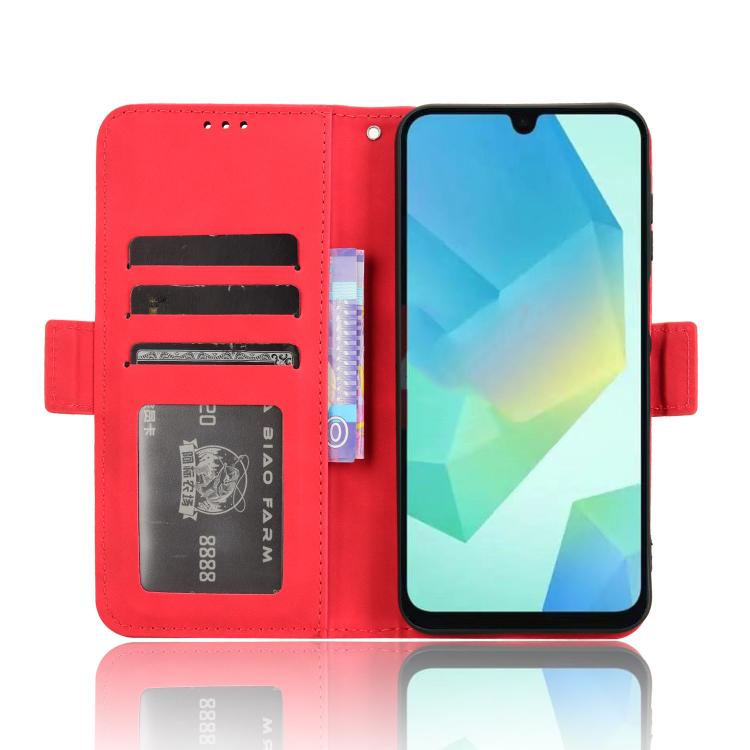 For Samsung Galaxy A16 5G Skin Feel Calf Texture Card Slots Leather Phone Case