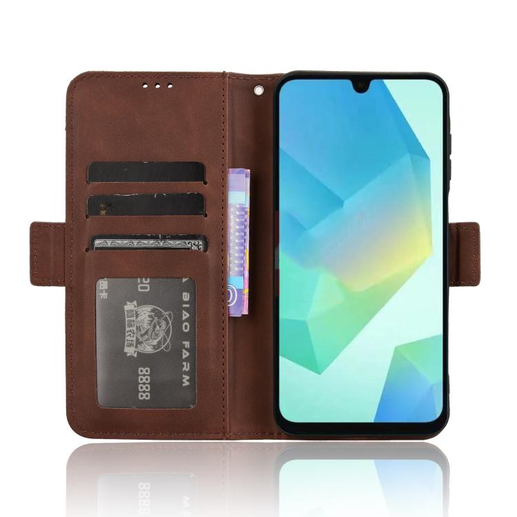 For Samsung Galaxy A16 5G Skin Feel Calf Texture Card Slots Leather Phone Case