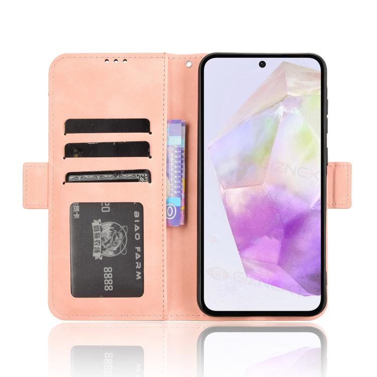 For Samsung Galaxy A56 5G Skin Feel Calf Texture Card Slots Leather Phone Case