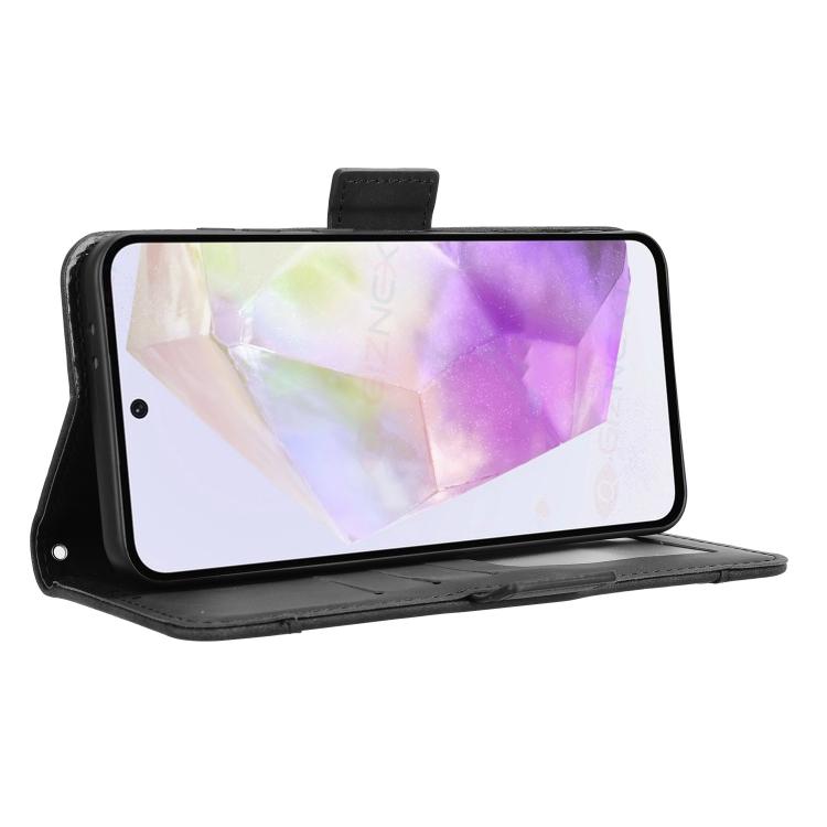 For Samsung Galaxy A56 5G Skin Feel Calf Texture Card Slots Leather Phone Case