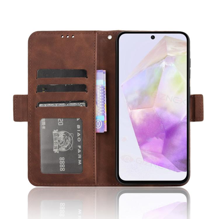 For Samsung Galaxy A56 5G Skin Feel Calf Texture Card Slots Leather Phone Case